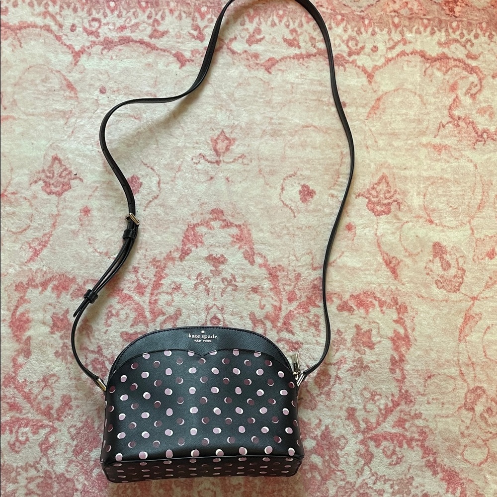 Kate Spade Black and Pink Dot Crossbody Bag